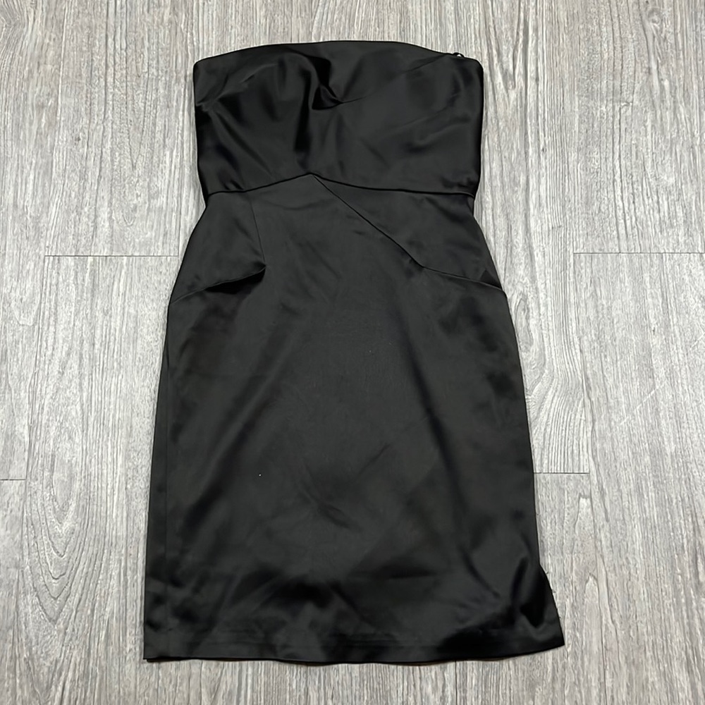 BCBG Black Strapless Formal Dress